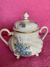 Zuckerdose Weimar Weimarporzellan Vergissmeinnicht,  Maiglöckchen Neu