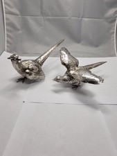 E90# Paar Fasan Figuren Silber