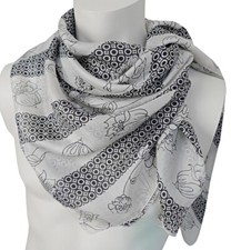 federleichtes Damen Tuch Seidentuch Kopftuch Halstuch  Punkte Blumen 1647