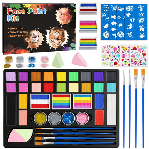 Kinderschminke set farben - kinderschminke, set,