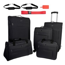 TRAVEL PAL Trolleyset Reisegepäck Trolley-Set PALMA 4 Rollen Set, 7 tlg schwarz