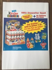 Ü-Ei Werbeblatt Schreibtischbande Papier Thekendisplay 2002