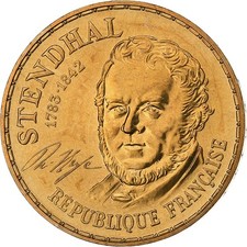 Frankreich, 10 Francs, Stendhal, 1983, Paris, Tranche B, Nickel-Bronze, STGL