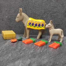 Playmobil Geobra Esel Vintage 1979 Vintage Alt Sammler Rarität Und Fohlen Möhren