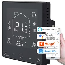 Smart thermostat schwarz wlan - smart,