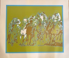 Werner Opitz, Galopper 1, Siebdruck 1975, Sign. 15/33 Original