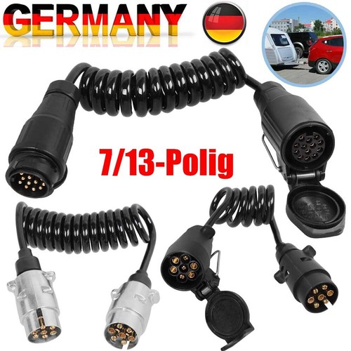 Spiralkabel 7 13 polig - 1/2/3m, 7-13