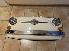 Fiat 500 Frontblech Front Deko Oldtimer Wandskulptur Weiß