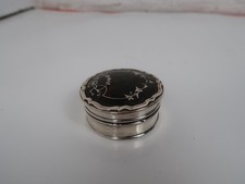 Deckeldose  Ringdose Sterling Silber  England 19 Jahrhundert (E 372)