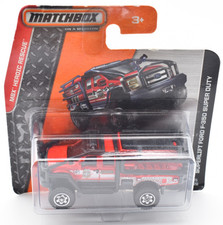 Matchbox Superlift Ford F-350  Feuerwehr 85/120 2014 Superfast kurze Karte