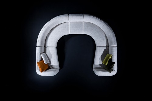 Halbrundes wohnzimmer form - halbrundes, u-form
