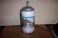 alter maßkrug brauerei HB hofbräuhaus münchen bunt zinndeckel brauereikrug krug