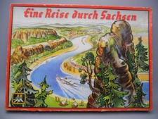 VEB Eine Reise durch Sachsen DDR Brettspiel 50er 60er Jahre Anleitung