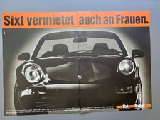 Sixt vermietet auch an Frauen Porsche 964 Unfall 1994 Vintage Ad Werbung Reklame