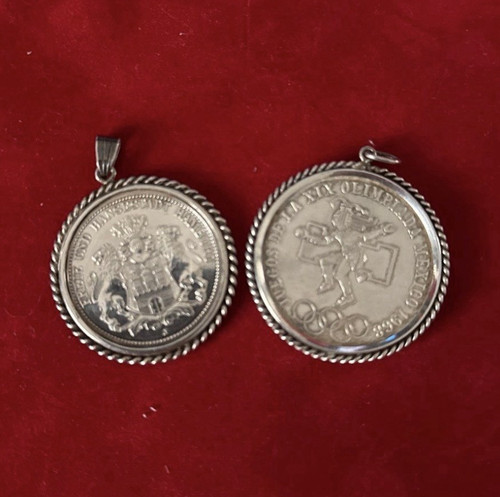 Runder münzanhänger - 2x,