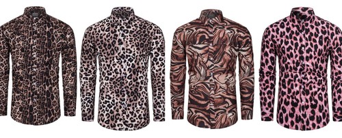 Herren hemd leopardenmuster - herren,