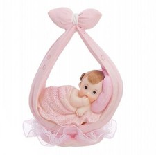 Tortenfigur Baby 11cm Mädchen im Tragetuch Tortenaufsatz Geburt Taufe Tortendeko