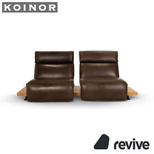 Koinor Free Motion Etino 2 Leder Zweisitzer Braun manuelle Funktion Sofa Couch