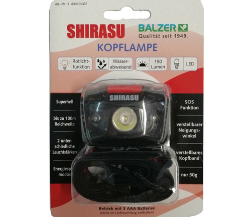 Stirnlampe von balzer - stirnlampe,