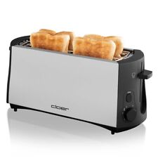 Toaster 4 Scheiben Langschlitz mit Brötchenaufsatz schwarz  1380 W (B-Ware)