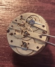 Altes Cylindre Key/Schlussel Uhrwerk  Mit Zifferblatt Und Zeiger