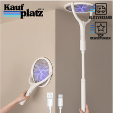 GeckoMan Rotierender Kopf Wiederaufladbar Elektrische Fliegenklatsche Elektri...