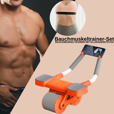 RAIKOU Bauchmuskeltrainer-Set,Bauchroller, eine Kniematte und ein Fitnessband