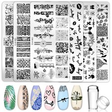  Nagelstempel Set, 6 Stück Nagelstempel Set, Nagel Stempel,Template  