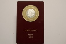 1 x Medaille, Sammlung, Ludwig Erhard, Ein großer Deutscher", Cu vers.