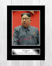 Kim Jong Un A4 signiertes Foto