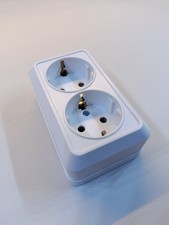 WESA Doppel Aufputz Steckdose