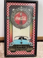 Coca Cola Leuchtreklame Wanduhr 80er Vintage AmeriCar Desert Style Selten