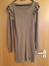 ODEON kurzes Strickkleid camel, Gr. vermutlich M/38, langarm, m. toller Schulter