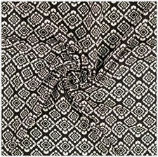 Viskose-Leinen Ethno schwarz