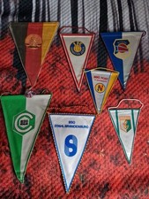 DDR Fußballwimpel , 7 Stück