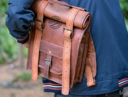 Leder rucksack herren - leder,