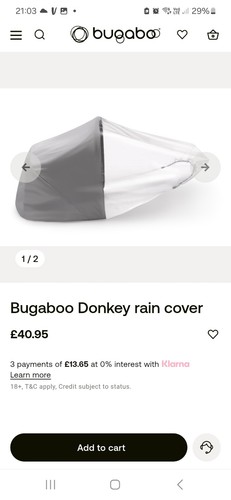 Bugaboo donkey regenschutz - 5,