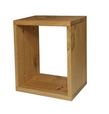 Wandregal Kubus Wildeiche massiv geölt Hängeregal 30x30x20cm