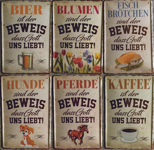 Blechschild 20x30 beweis - 20x30, cm,