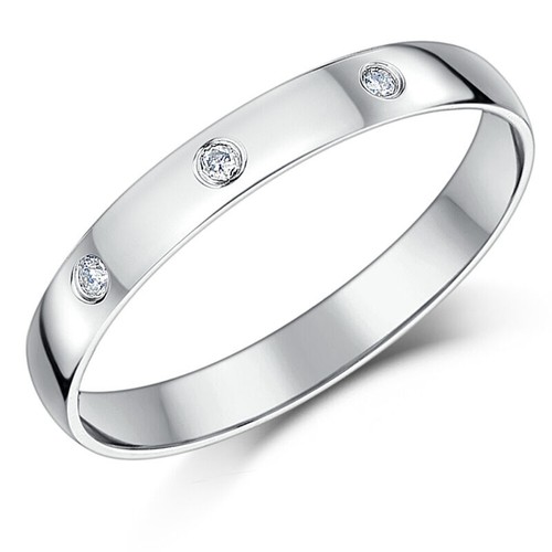 3mm 9ct weißgold diamant - 3mm,