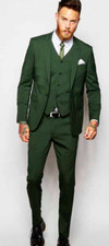 Herren Abschlussball Maßgeschneidert Anzüge Smoking Arbeitskleidung Mode Grün