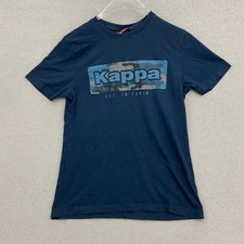 Kappa T-Shirt Herren Shirt M Blau Camouflage kurzarm
