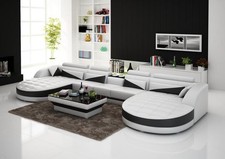 Ledersofa Couch Wohnlandschaft