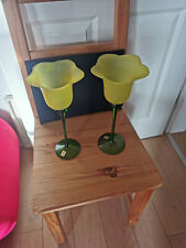 Glaskelch Windlicht Set 2er Groß Kerzenhalter Kerzenleuchter Kerzenständer