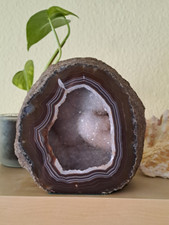 Achat-, Quarz- und Chalcedon-Geode, Kristalldruse, 14x13cm, 2,3kg, dekorativ