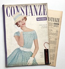 CONSTANZE MODE  Frühjahr-Sommer 1957  Vintage Modeheft mit Schnittmusterbogen