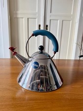 Alessi  Wasserkessel, Edelstahl, Wasserkocher mit Vogelpfeife, sehr gut erhalten
