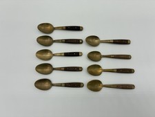 9 Vintage Löffel Holzgriff
