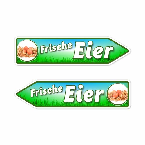 Pfeilschild frische eier - eier", –