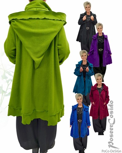Poco lagenlook fleece jacke - lagenlook,